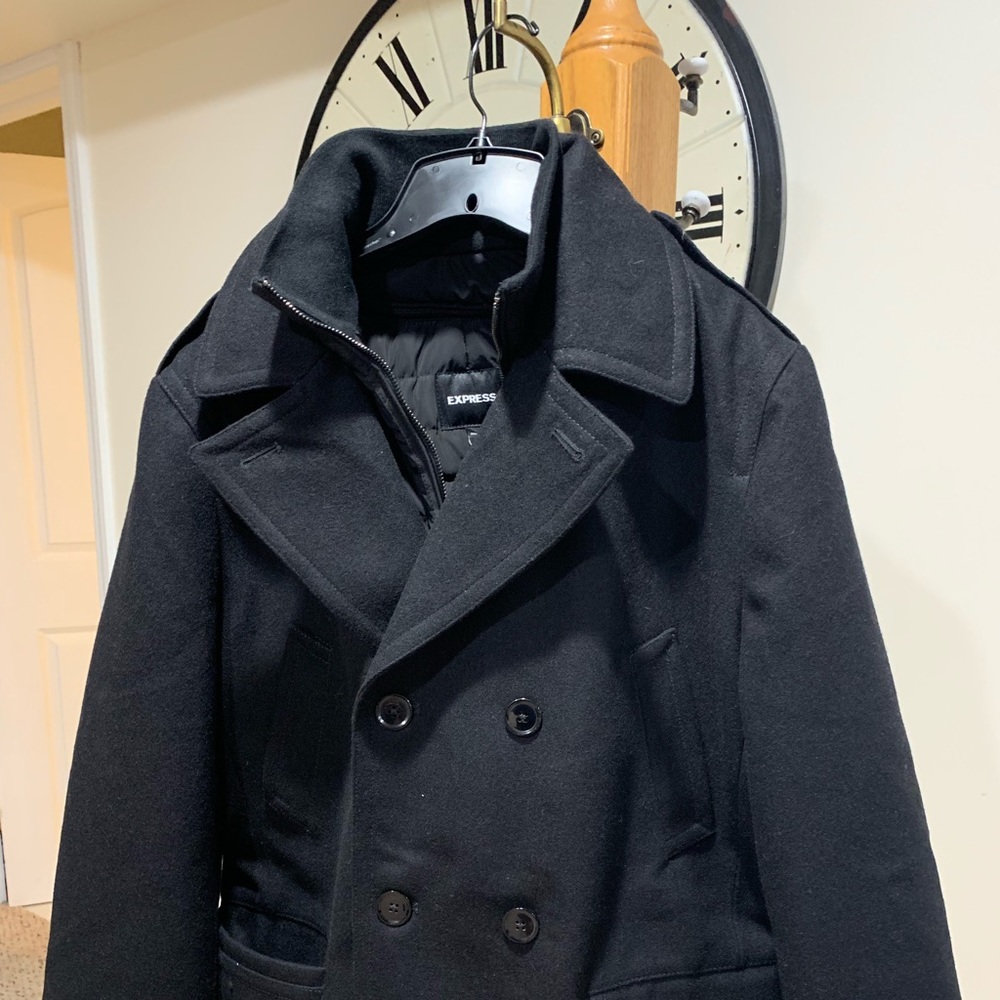 Express Men’s Wool Peacoat